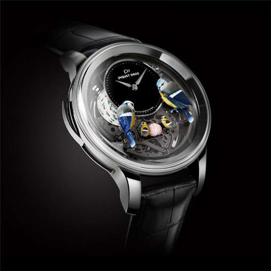 雅克德罗镂空报时鸟三问腕表.jpg